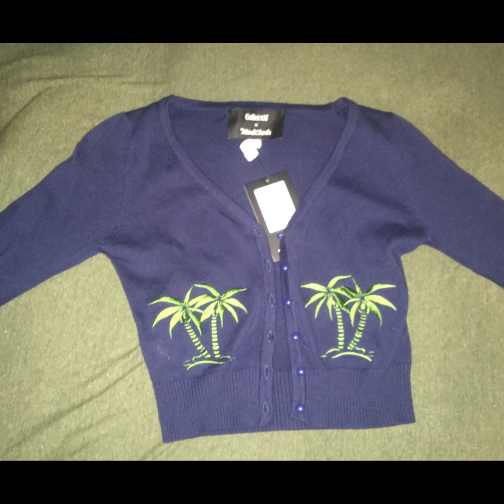 Collectif ModCloth Lavinia Palm Tree Cardigan